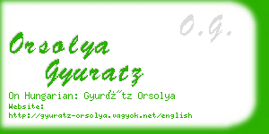 orsolya gyuratz business card